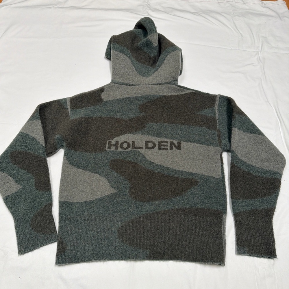 HOLDEN Chalet Camouflage-Print Hoodie Soft Knit Size S NWT - Picture 4 of 12